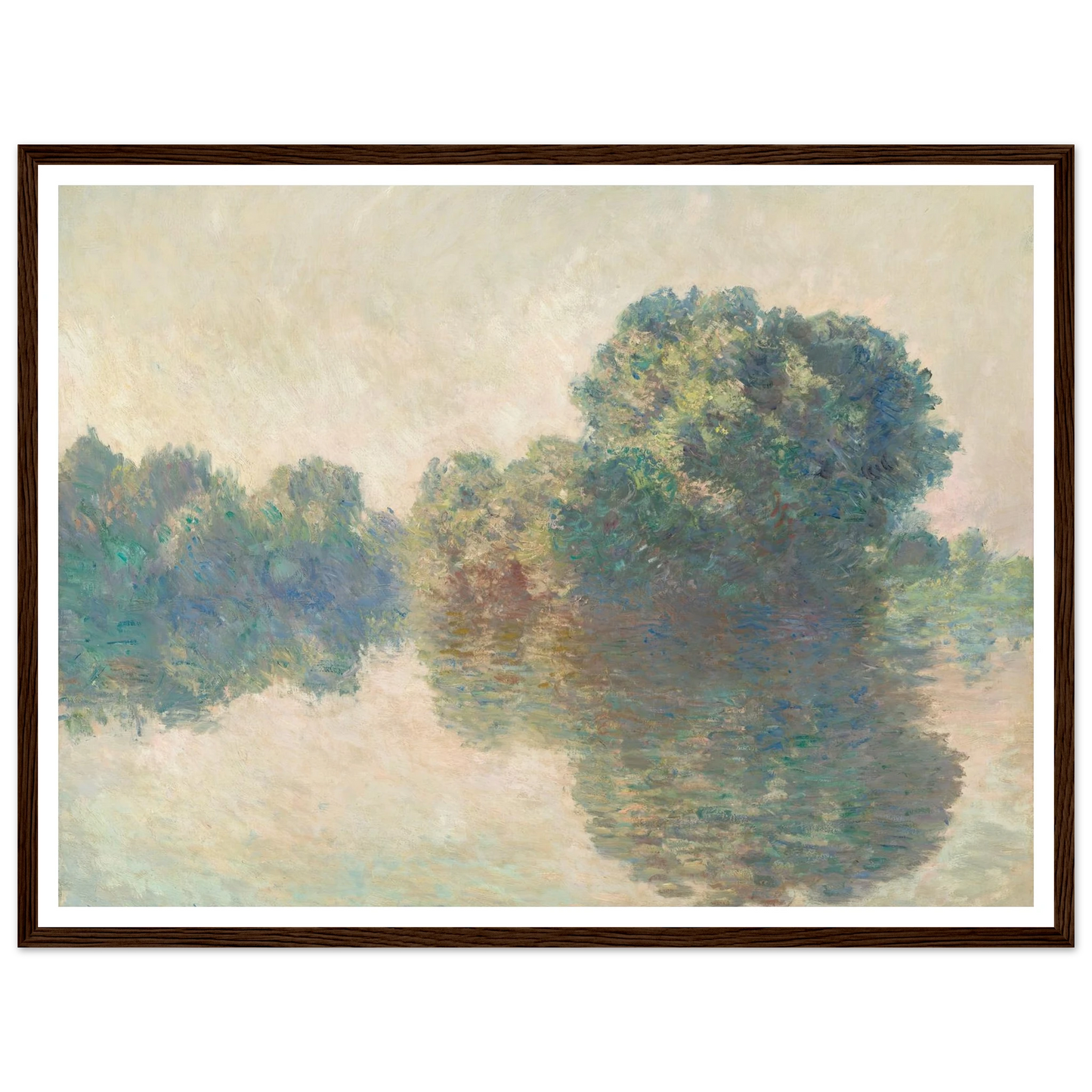 The Seine at Giverny (1897) Art Print | Claude Monet - Framed Poster - 30x40 cm / 12x16″ - Black frame