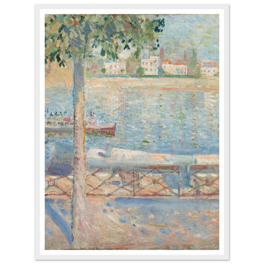 The Seine At Saint-Cloud (1890) Art Print | Edvard Munch - Framed Poster - 30x40 cm / 12x16″ - Black frame