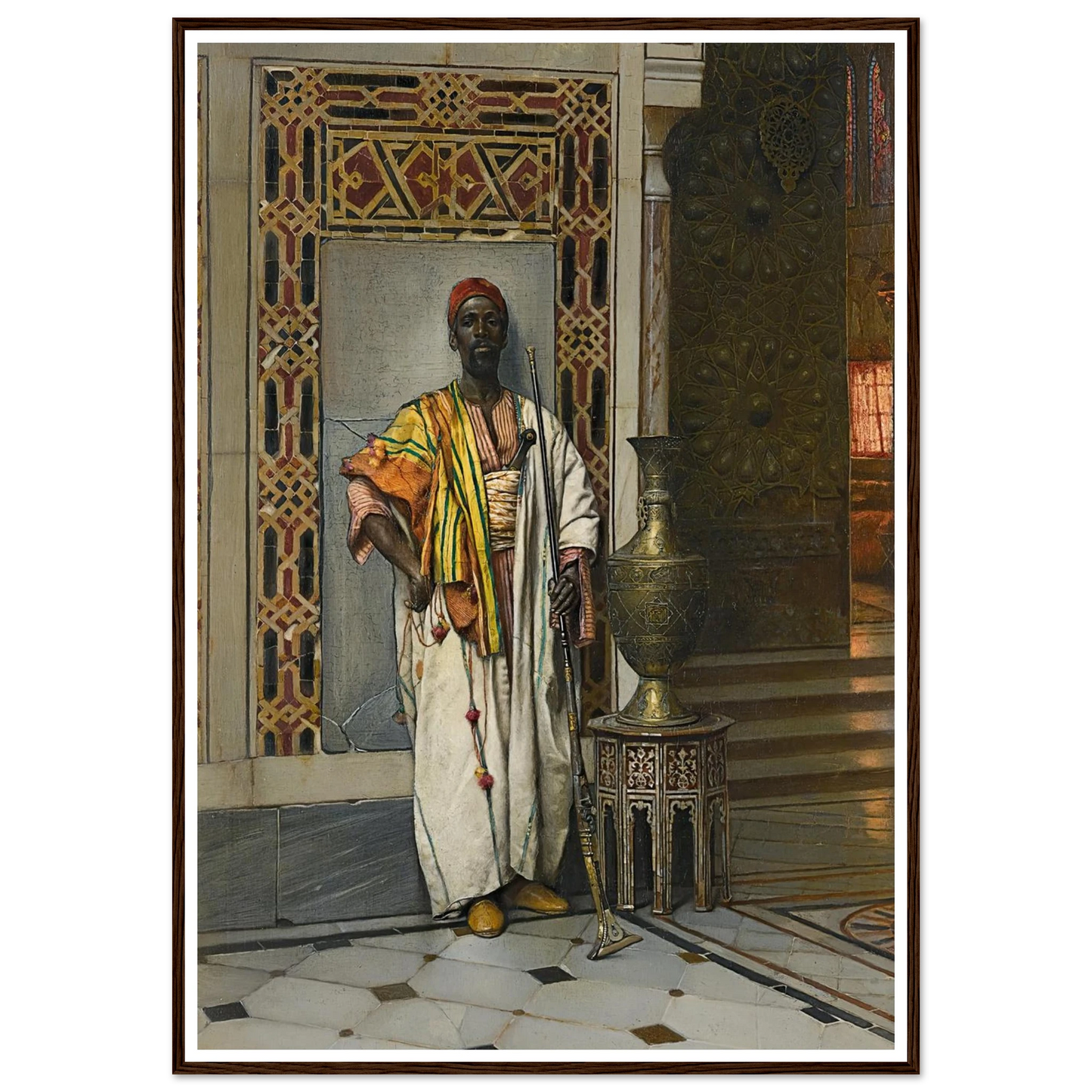 The Sentinel (1885) Art Print | Ludwig Deutsch - Framed Poster - 30x40 cm / 12x16″ - Black frame