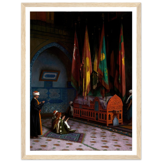 The Sentinel at the Sultan’s Tomb (1824–1904) Art Print | Jean Leon Gerome - Framed Poster - 30x40 cm / 12x16″ - Black frame