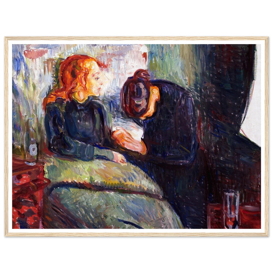 The Sick Child (1907) Art Print | Edvard Munch - Framed Poster - 30x40 cm / 12x16″ - Black frame