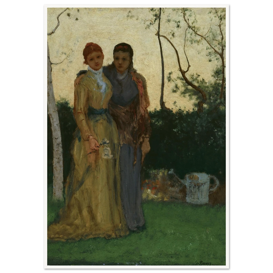 The Sisters (1882) Art Print | George Inness - Framed Poster - 30x40 cm / 12x16″ - Black frame