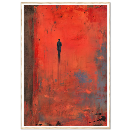 The Solitude of Vermillion - Framed Poster - 30x40 cm / 12x16″ - Black frame