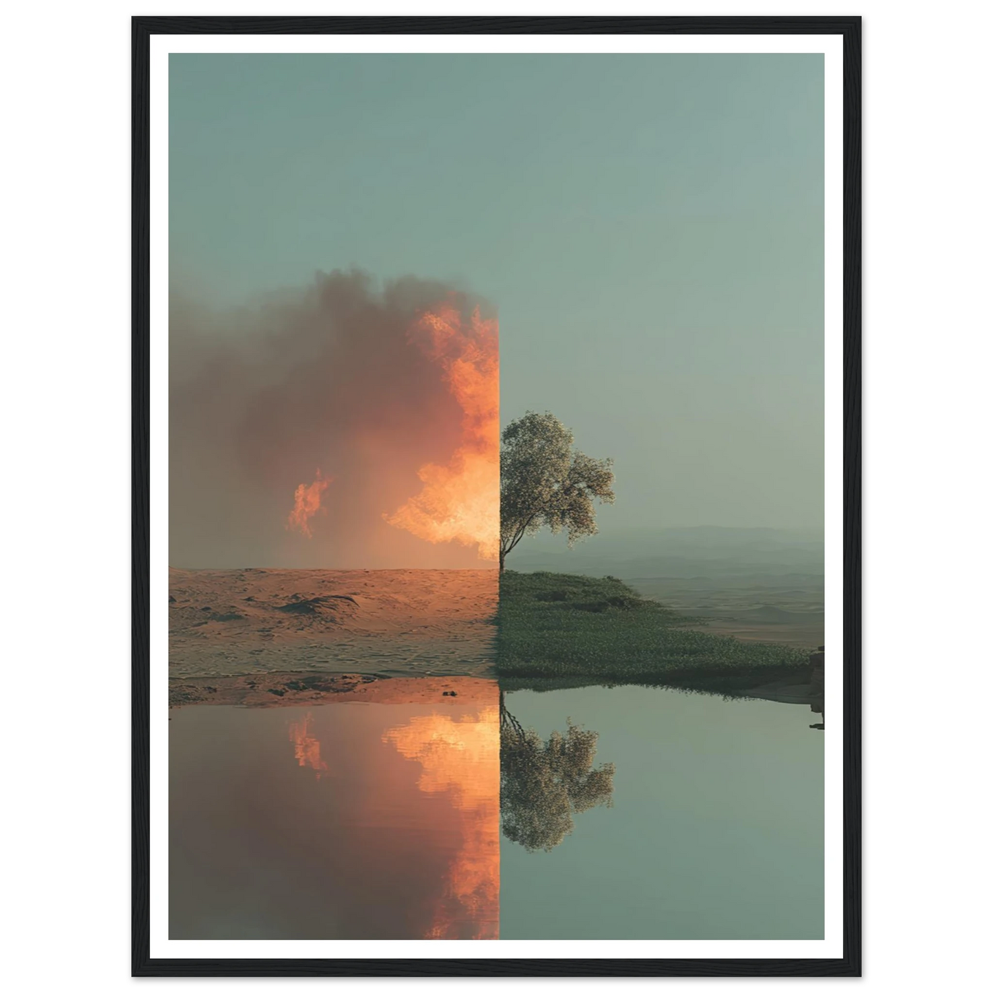 The Split World - Framed Poster - 30x40 cm / 12x16″ - Black frame