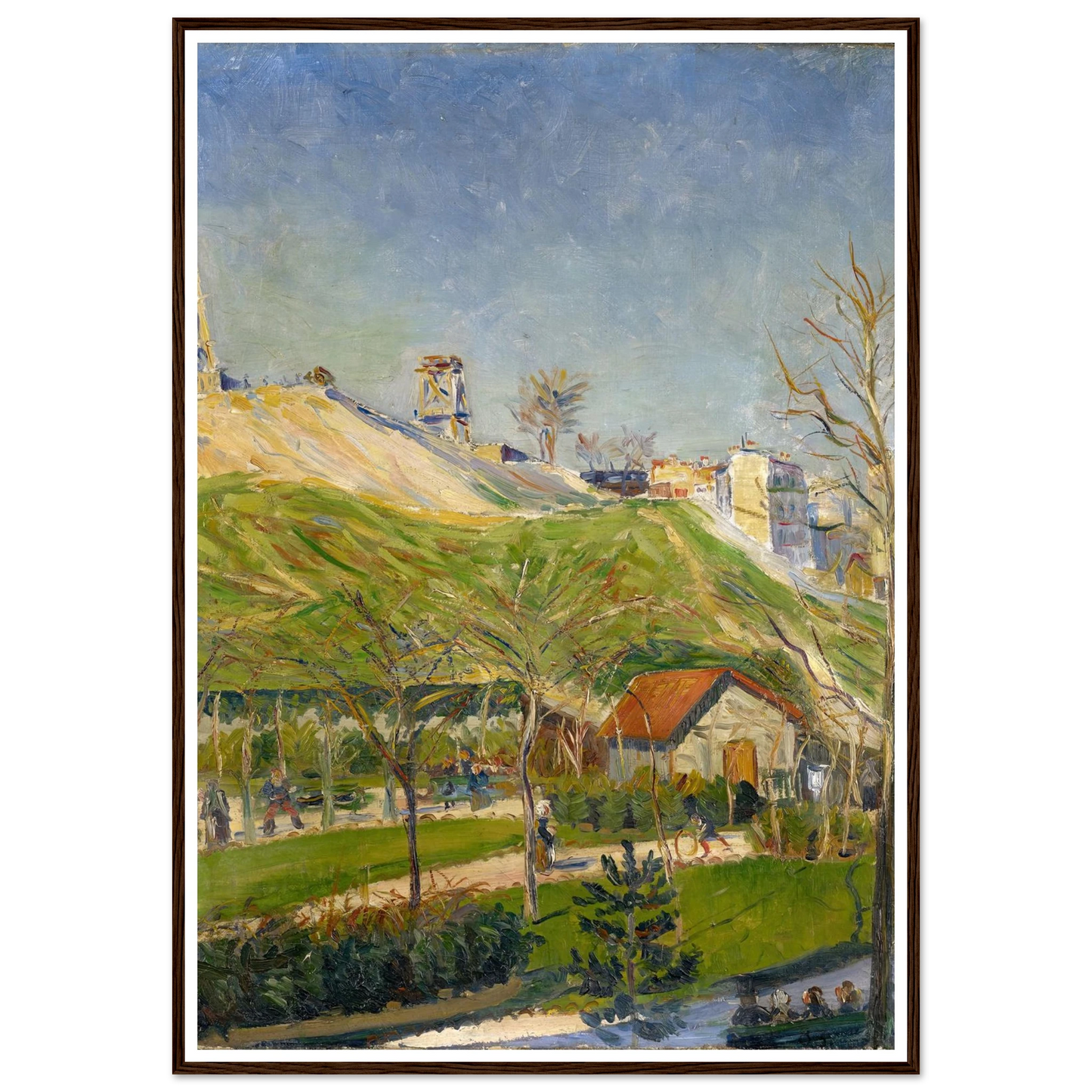 The Square Saint-Pierre (1883-1884) Art Print | Paul Signac - Framed Poster - 30x40 cm / 12x16″ - Black frame
