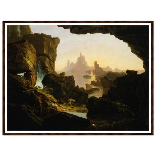 The Subsiding of the Waters of the Deluge (1829) Art Print | Thomas Cole - Framed Poster - 30x40 cm / 12x16″ - Black frame