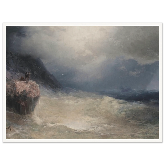 The Survivor Art Print | Ivan Konstantinovich Aivazovsky - Framed Poster - 30x40 cm / 12x16″ - Black frame