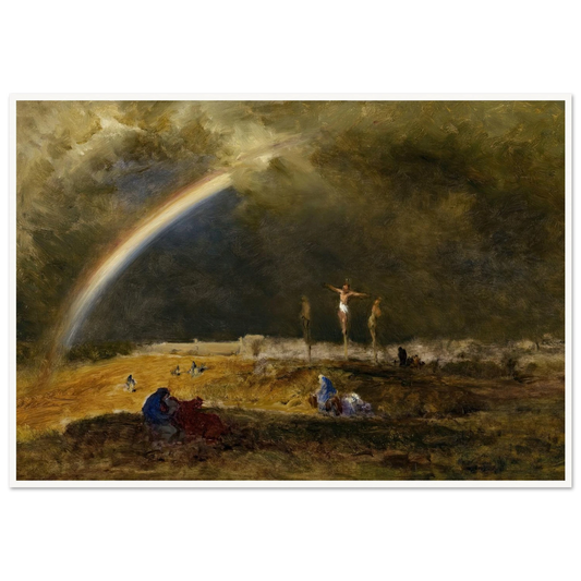 The Triumph at Calvary (c. 1874) Art Print | George Inness - Framed Poster - 30x40 cm / 12x16″ - Black frame