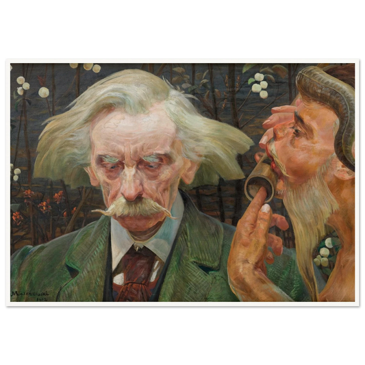 The Unknown Note (1902) Art Print | Jacek Malczewski - Framed Poster - 30x40 cm / 12x16″ - Black frame