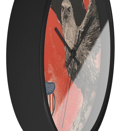 The US will pay Wall Clock | U.S. Information Agency - Black - Black Base - 10"