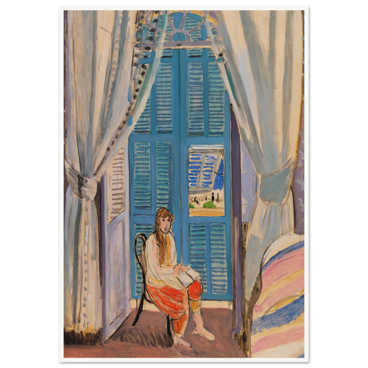The Venetian Blinds (Les Persiennes) (1919) Art Print | Henri Matisse - Framed Poster - 30x40 cm / 12x16″ - Black frame