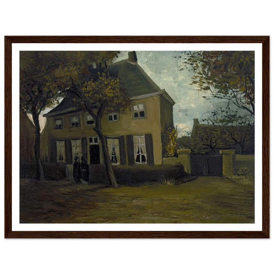 The vicarage at Nuenen (1885) Art Print | Vincent van Gogh - Framed Poster - 30x40 cm / 12x16″ - Black frame