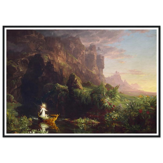 The Voyage of Life – Childhood (1842) Art Print | Thomas Cole - Framed Poster - 30x40 cm / 12x16″ - Black frame