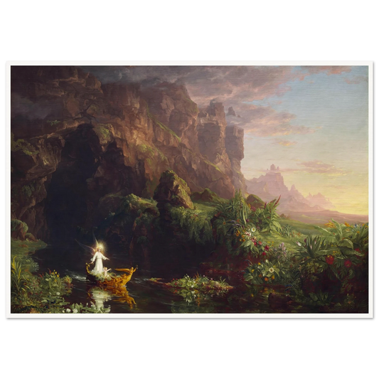 The Voyage of Life – Childhood (1842) Art Print | Thomas Cole - Framed Poster - 30x40 cm / 12x16″ - Black frame