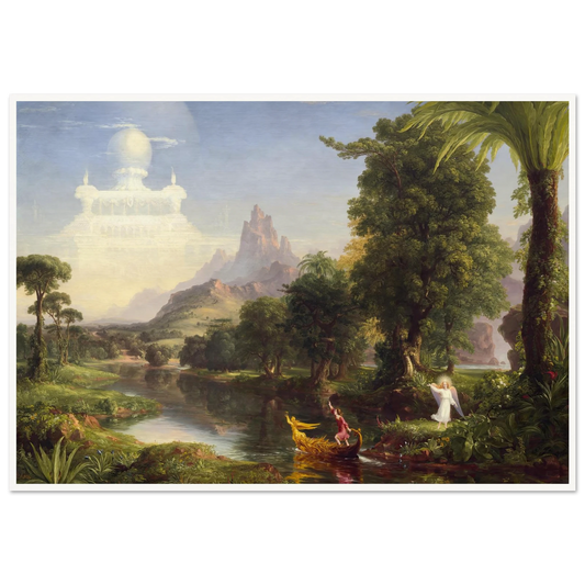 The Voyage of Life – Youth (1842) Art Print | Thomas Cole - Framed Poster - 30x40 cm / 12x16″ - Black frame