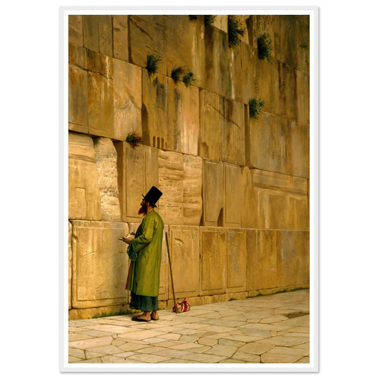 The Wailing Wall Art Print | Jean Leon Gerome - Framed Poster - 30x40 cm / 12x16″ - Black frame