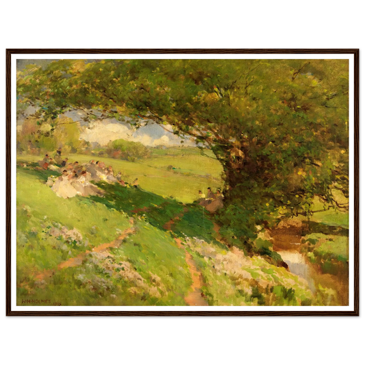 The Wanderlusters’ Rest (1915) Art Print | William Henry Holmes - Framed Poster - 30x40 cm / 12x16″ - Black frame