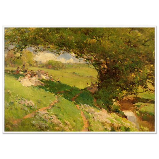 The Wanderlusters’ Rest (1915) Art Print | William Henry Holmes - Framed Poster - 30x40 cm / 12x16″ - Black frame