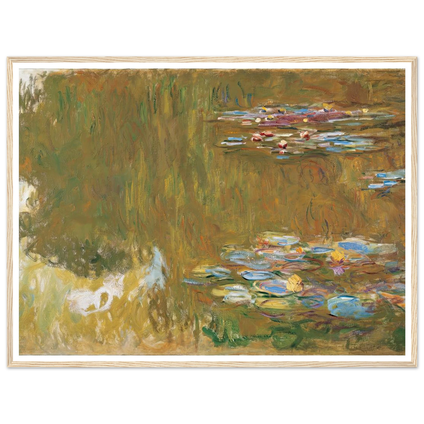 The Water Lily Pond, c. 1917-19 Art Print | Claude Monet - Framed Poster - 30x40 cm / 12x16″ - Black frame