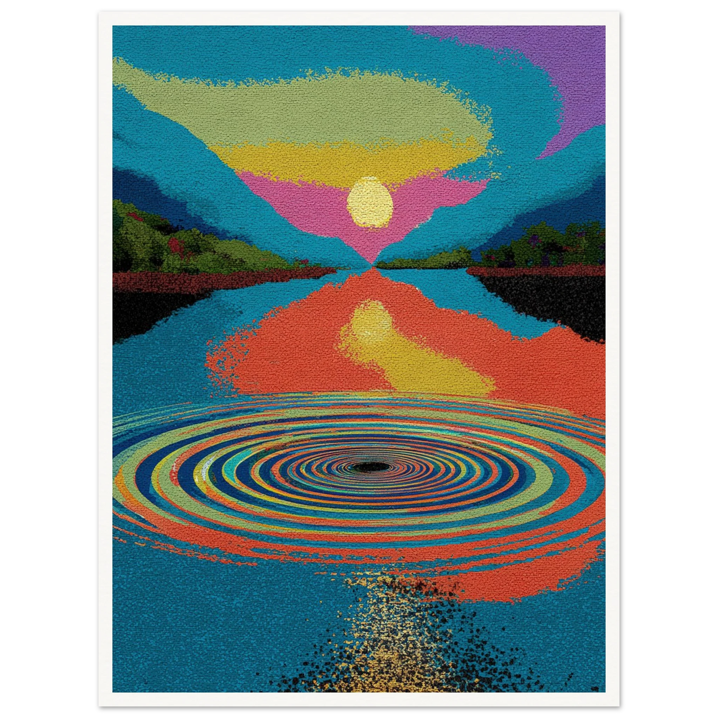 The Well of Infinity - Framed Poster - 30x40 cm / 12x16″ - Black frame