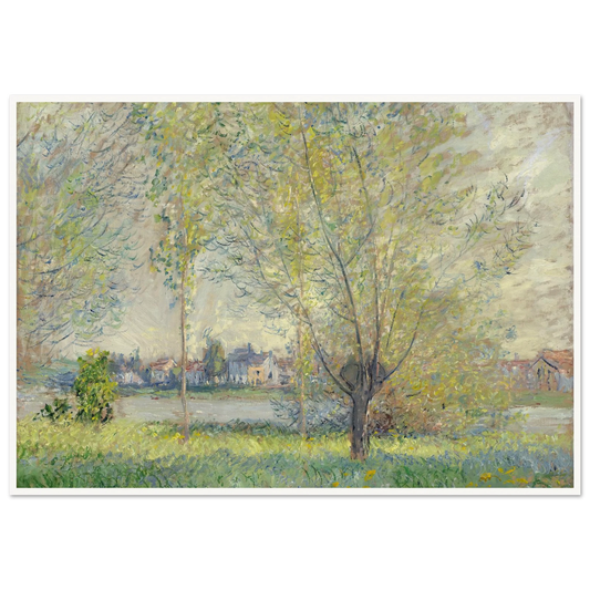 The Willows (1880) Art Print | Claude Monet - Framed Poster - 30x40 cm / 12x16″ - Black frame
