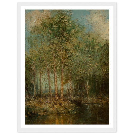 The Woodland Glade, Maine (1909) Art Print | Julian Onderdonk - Framed Poster - 30x40 cm / 12x16″ - Black frame