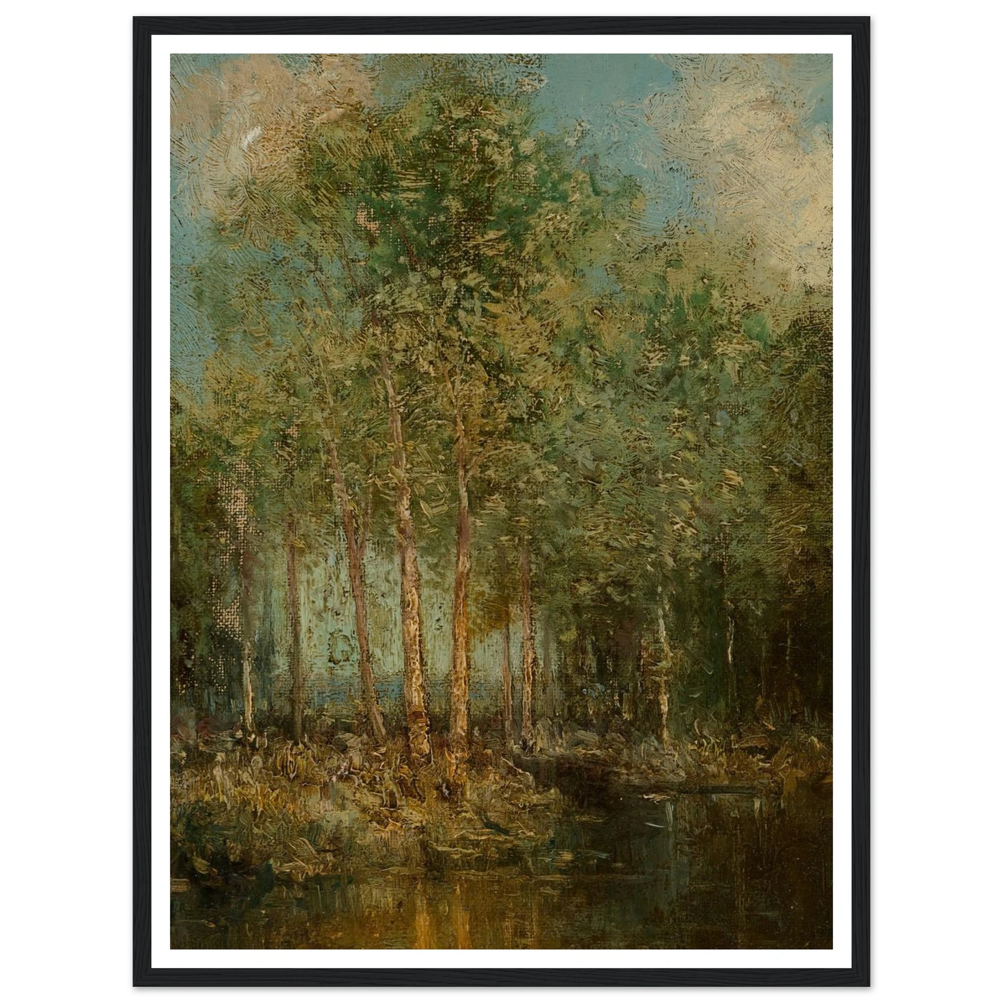 The Woodland Glade, Maine (1909) Art Print | Julian Onderdonk - Framed Poster - 30x40 cm / 12x16″ - Black frame
