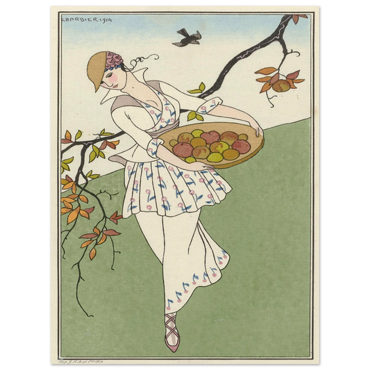 Toilette de taffetas (1914) Art Print | George Barbier - Framed Poster - 30x40 cm / 12x16″ - Black frame