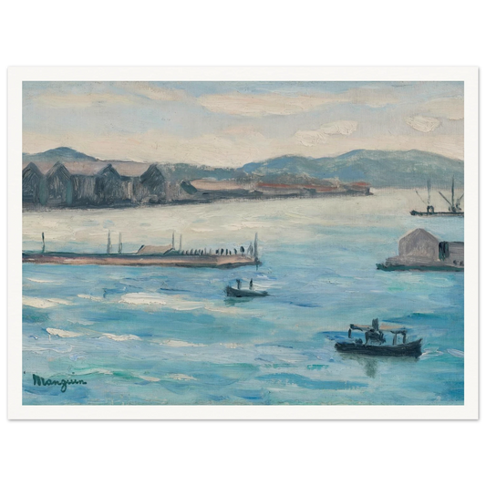 Toulon, l’entrée de la Rade (1926-1927) Art Print | Henri Manguin - Framed Poster - 30x40 cm / 12x16″ - Black frame