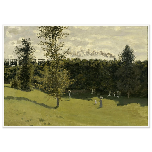 Train in the Countryside (circa 1870) Art Print | Claude Monet - Framed Poster - 30x40 cm / 12x16″ - Black frame