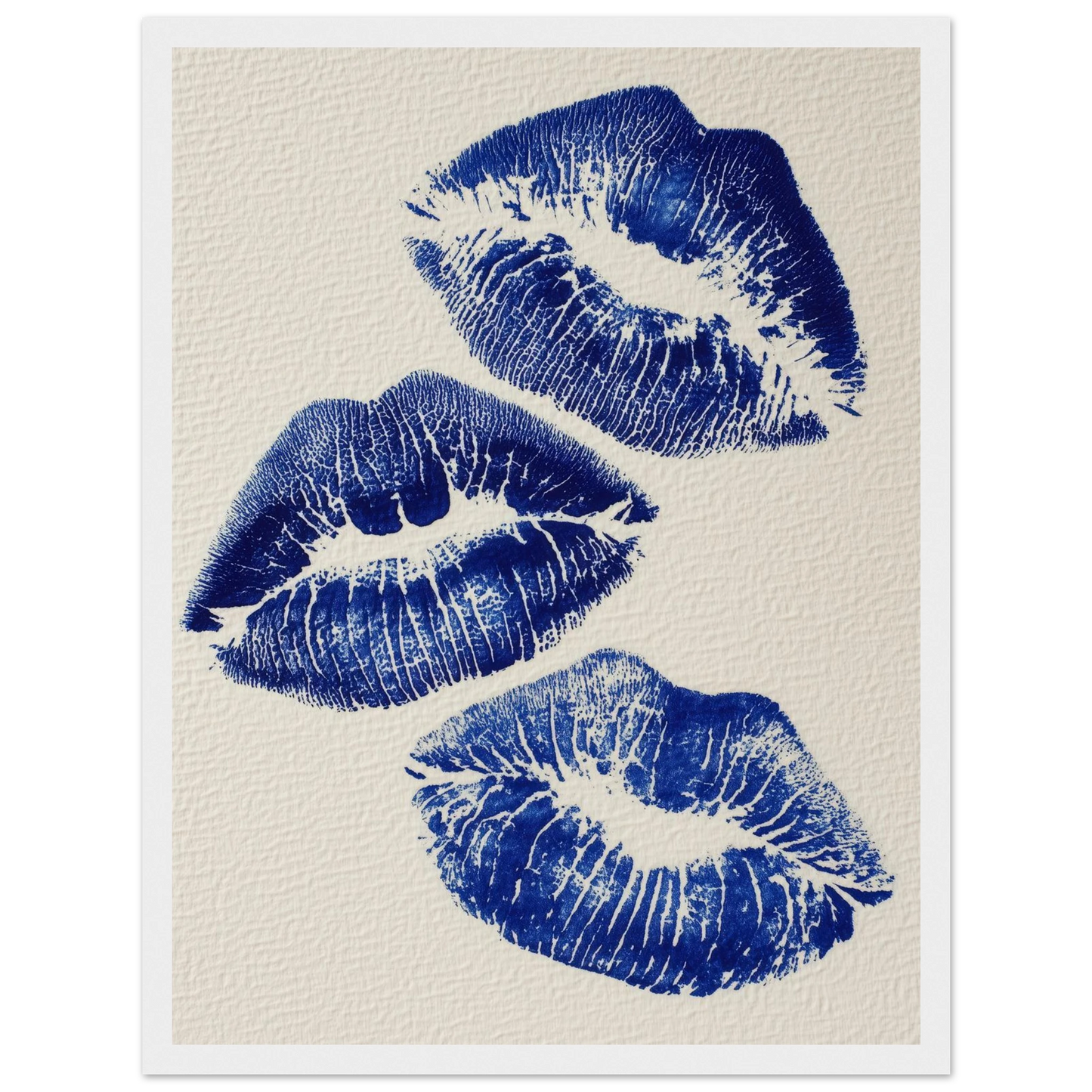 Triple Indigo Kiss - Framed Poster - 30x40 cm / 12x16″ - Black frame