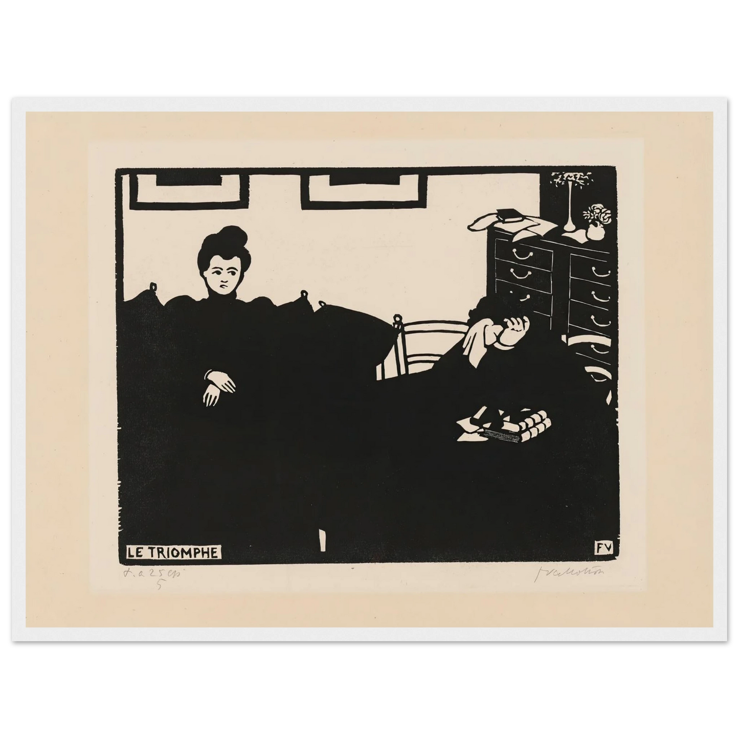 Triumph (Le Triomphe) (1898) Art Print | Felix Vallotton - Framed Poster - 30x40 cm / 12x16″ - Black frame