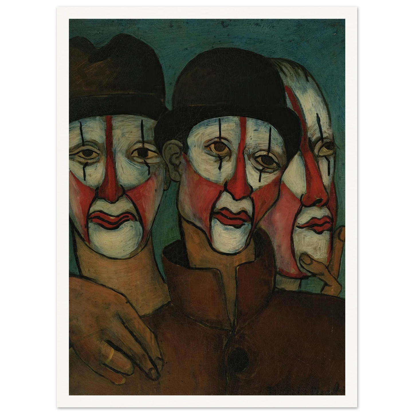 Trois mimes Art Print | Francis Picabia - Framed Poster - 30x40 cm / 12x16″ - Black frame