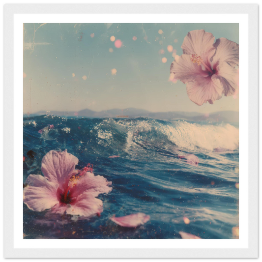 Tropical Wave Dream - Framed Poster - 30x30 cm / 12x12″ - Black frame