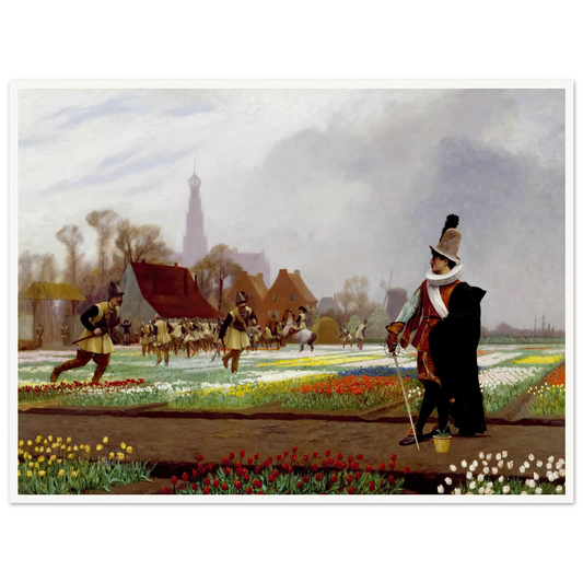 Tulip Folly (1882) Art Print | Jean Leon Gerome - Framed Poster - 30x40 cm / 12x16″ - Black frame