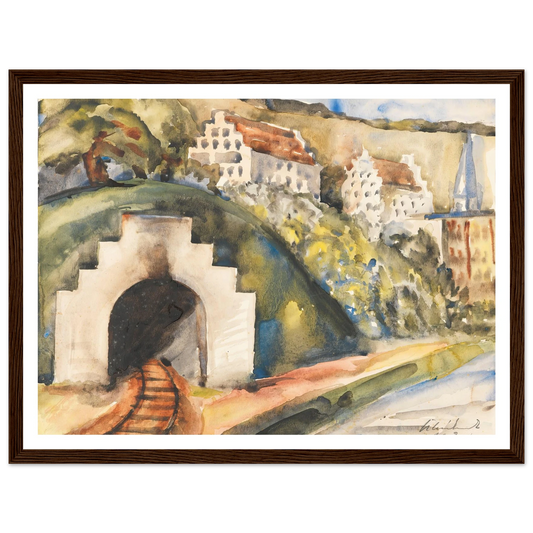 Tunnel bei Wasserburg am Inn (1924) Art Print | Paul Kleinschmidt - Framed Poster - 30x40 cm / 12x16″ - Black frame