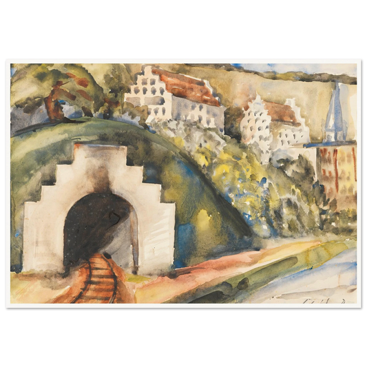 Tunnel bei Wasserburg am Inn (1924) Art Print | Paul Kleinschmidt - Framed Poster - 30x40 cm / 12x16″ - Black frame