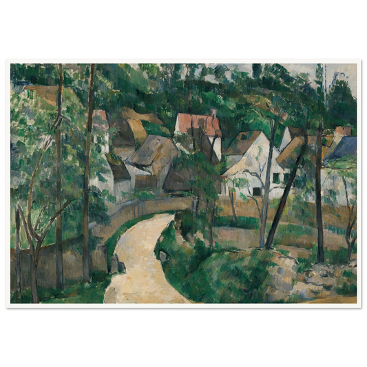 Turn in the Road (about 1881) Art Print | Paul Cezanne - Framed Poster - 30x40 cm / 12x16″ - Black frame