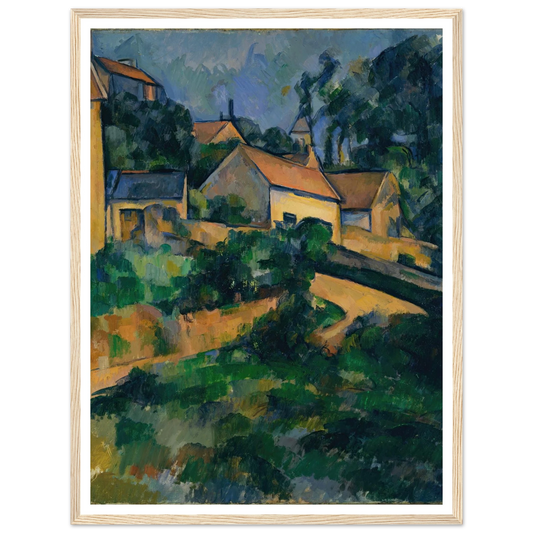 Turning Road at Montgeroult (1898) Art Print | Paul Cezanne - Framed Poster - 30x40 cm / 12x16″ - Black frame