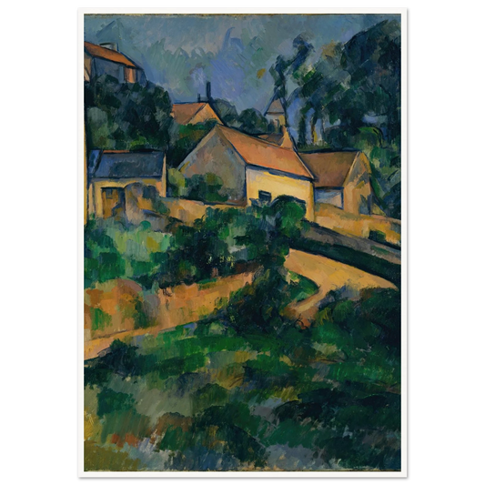 Turning Road at Montgeroult (1898) Art Print | Paul Cezanne - Framed Poster - 30x40 cm / 12x16″ - Black frame