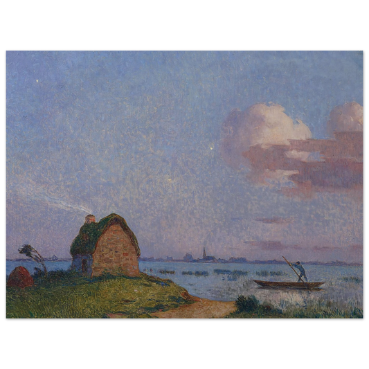 Twilight in Briere Art Print | Ferdinand du Puigaudeau - Framed Poster - 30x40 cm / 12x16″ - Black frame