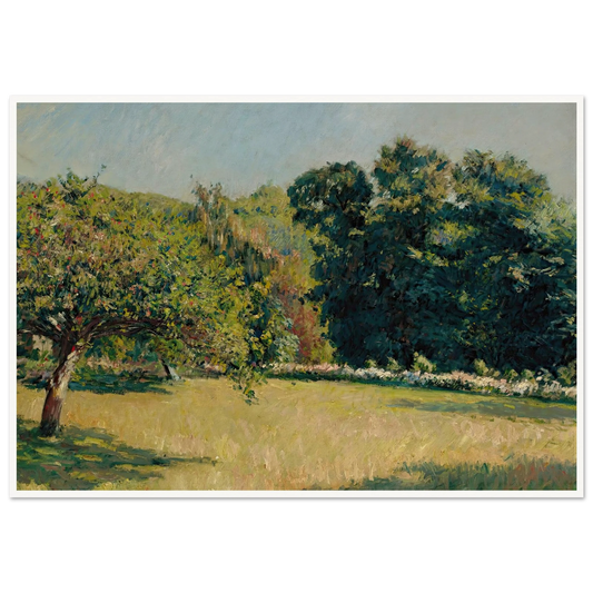 Un Jardin À Trouville (1882) Art Print | Gustave Caillebotte - Framed Poster - 30x40 cm / 12x16″ - Black frame
