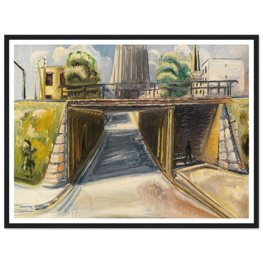 Unterführung in Ulm (1933) Art Print | Paul Kleinschmidt - Framed Poster - 30x40 cm / 12x16″ - Black frame