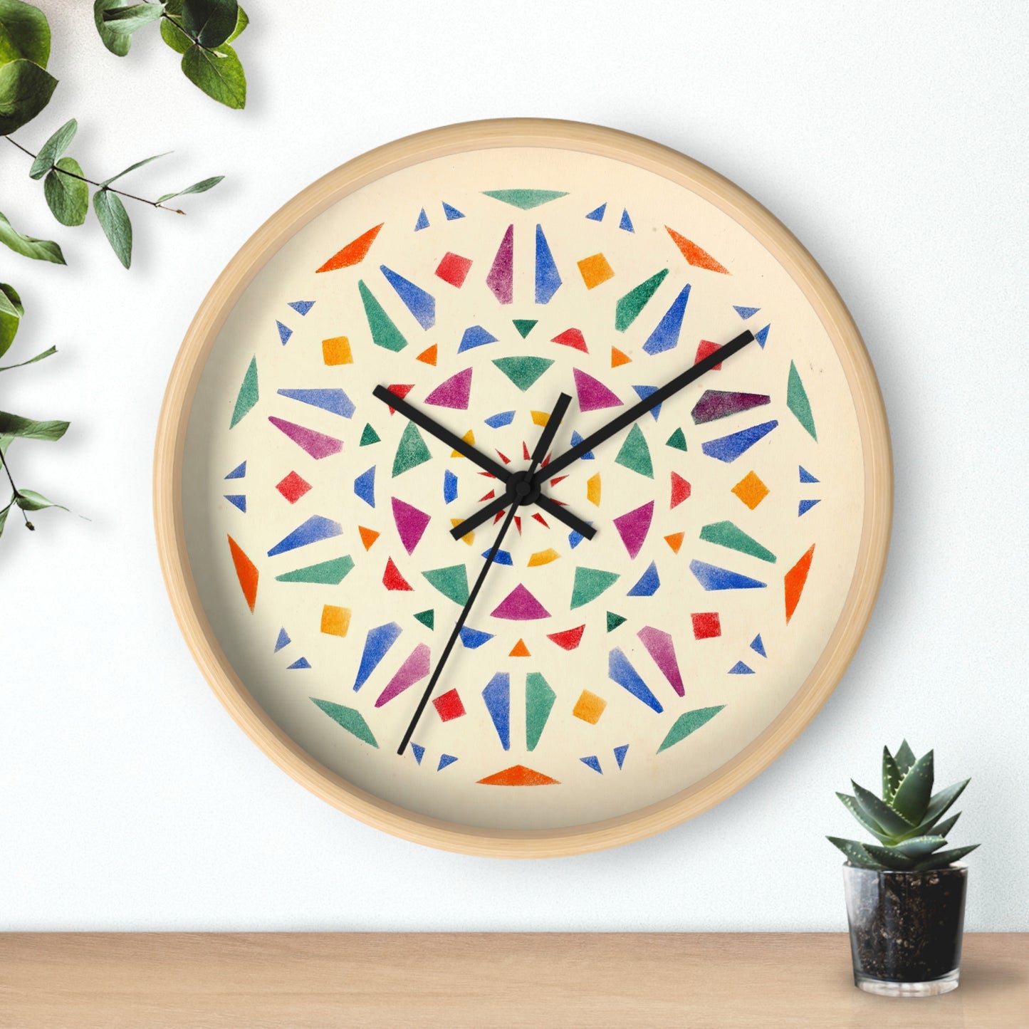 Untitled (ca. 1920) Wall Clock | Jay Van Everen - Black - Wooden Base - 10"