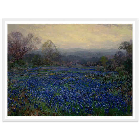Untitled (Field of Bluebonnets) (1918) Art Print | Julian Onderdonk - Framed Poster - 30x40 cm / 12x16″ - Black frame