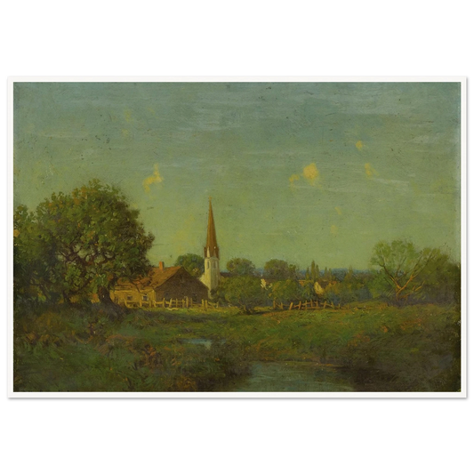 Untitled Pioneer Church Art Print | Julian Onderdonk - Framed Poster - 30x40 cm / 12x16″ - Black frame