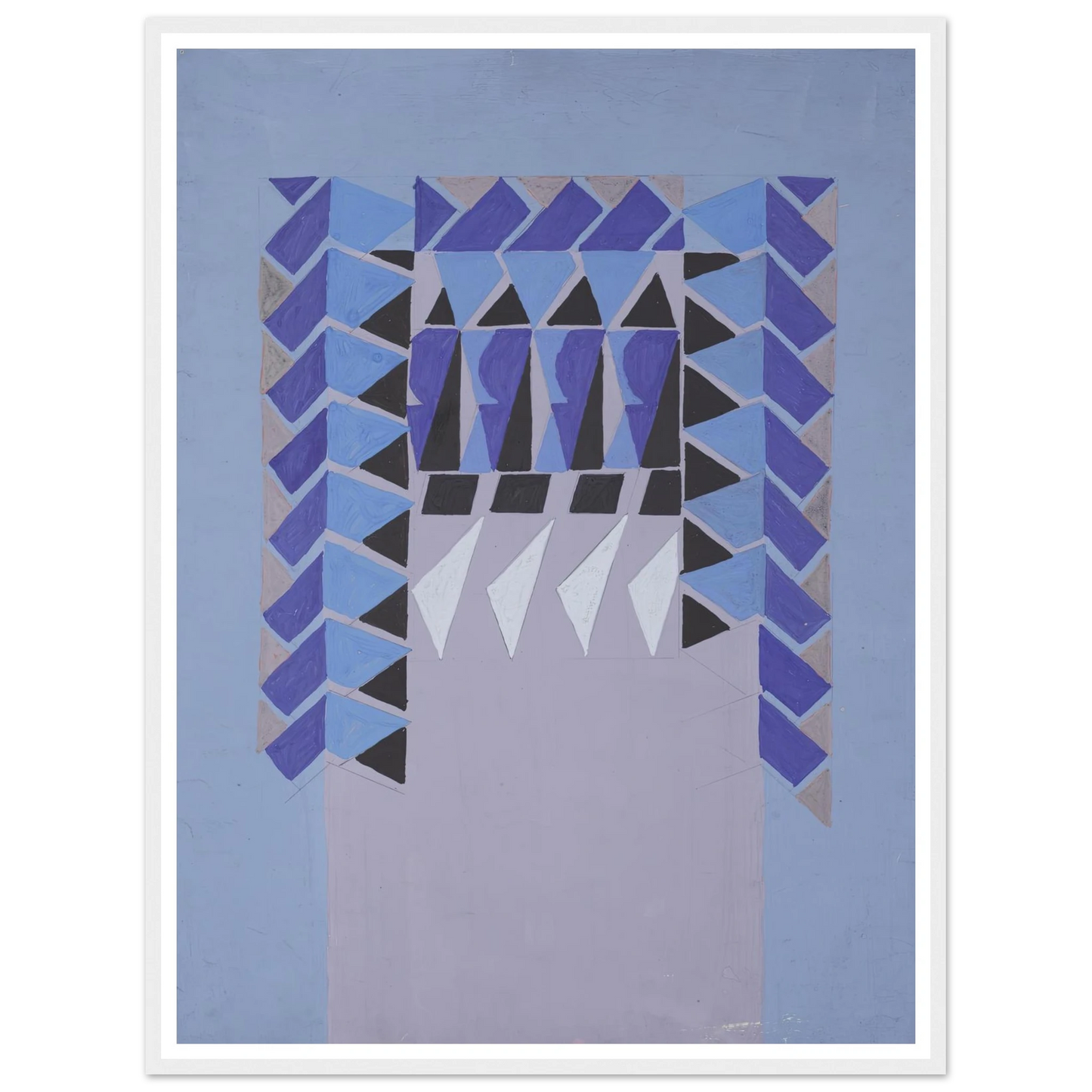 Untitled (Textile design no I) (circa 1925) Art Print | Frances Hodgkins - Framed Poster - 30x40 cm / 12x16″ - Black frame