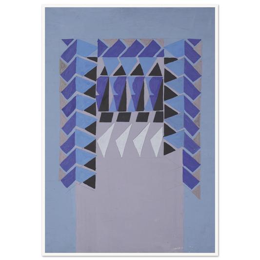 Untitled (Textile design no I) (circa 1925) Art Print | Frances Hodgkins - Framed Poster - 30x40 cm / 12x16″ - Black frame
