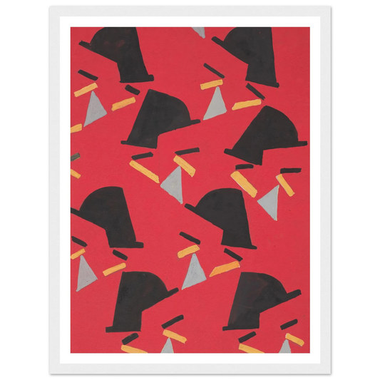 Untitled (Textile design no II) (circa 1925) Art Print | Frances Hodgkins - Framed Poster - 30x40 cm / 12x16″ - Black frame