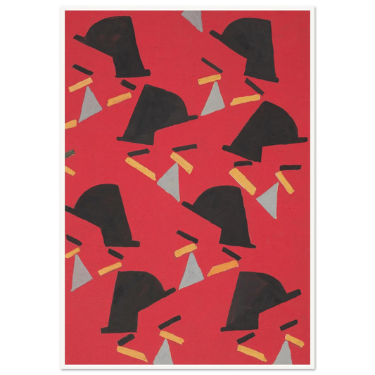 Untitled (Textile design no II) (circa 1925) Art Print | Frances Hodgkins - Framed Poster - 30x40 cm / 12x16″ - Black frame